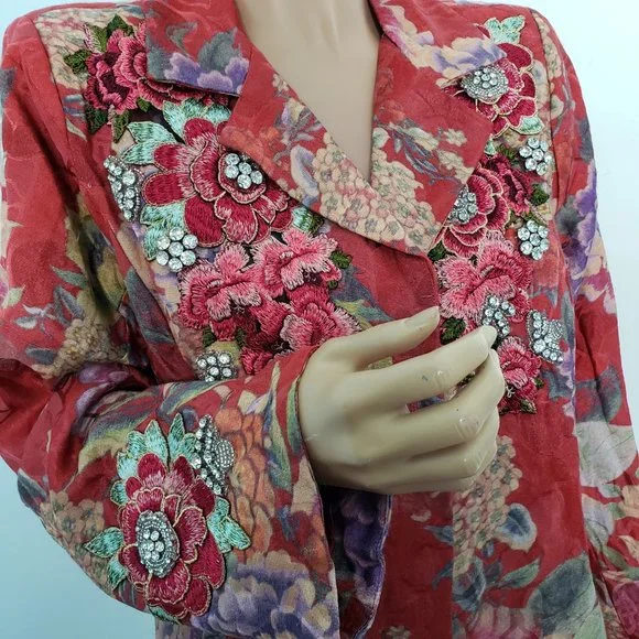 NWT JOHNNY WAS LA VIE FLEUR COAT. - Picture 6 of 17